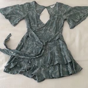 Sage Green Princess Polly Romper